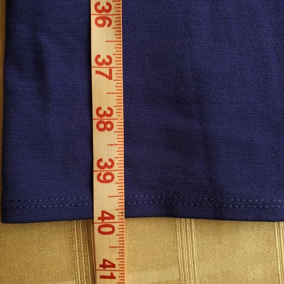 𝅺Ashely Stewart size 10/12 royal blue knit sheath dress - Picture 6 of 8